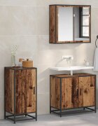 vidaXL Служебен шкаф Старо дърво 355 x 35 x 76 см