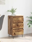 vidaXL Служебен шкаф Старо дърво 40 x 35 x 70 см