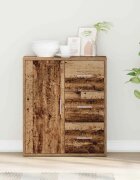 vidaXL Служебен шкаф Старо дърво 60 x 31 x 70 см Инженерна дървесина