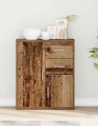 vidaXL Служебен шкаф Старо дърво 60 x 31 x 70 см Инженерна дървесина
