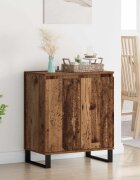 vidaXL Служебен шкаф Старо дърво 60 x 35 x 70 cm Инженерна дървесина