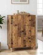 vidaXL Служебен шкаф Старо дърво 66 x 345 x 90 см Инженерна дървесина