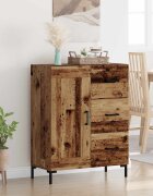 vidaXL Служебен шкаф Старо дърво 69.5 x 34 x 90 см Инженерна дървесина
