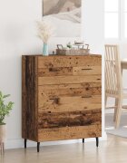 vidaXL Служебен шкаф Старо дърво 695 x 34 x 90 см