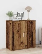 vidaXL Служебен шкаф Старо дърво 79 x 38 x 80 см Инженерна дървесина