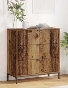 vidaXL Служебен шкаф Старо дърво 795 x 33 x 82 см Инженерна дървесина