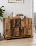 vidaXL Служебен шкаф Старо дърво 89 x 345 x 60 см Инженерна дървесина