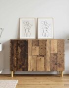 vidaXL Служебен шкаф Старо дърво 89 x 345 x 60 см Инженерна дървесина