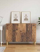 vidaXL Служебен шкаф Старо дърво 89 x 345 x 60 см Инженерна дървесина