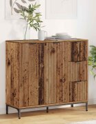 vidaXL Служебен шкаф Старо дърво 895 x 33 x 82 см Инженерна дървесина