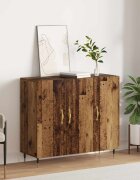 vidaXL Служебен шкаф Старо дърво 90 x 34 x 80 см Инженерна дървесина