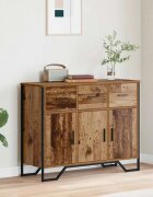 vidaXL Служебен шкаф Старо дърво 97 x 325 x 745 см