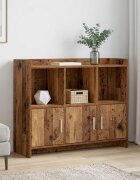 vidaXL Служебен шкаф Старо дърво 985 x 33 x 80 см Инженерна дървесина