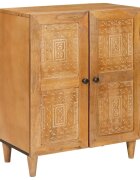 vidaXL Служебен шкаф Светлокафяво 60 x 33 x 75 cm мангово дърво масив