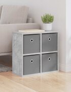 vidaXL Служебен шкаф Циментено сиво 495 x 22 x 47 см