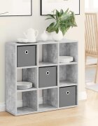 vidaXL Служебен шкаф Циментено сиво 735 x 24 x 695 см