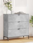 vidaXL Служебен шкаф Циментено сиво 795 x 33 x 82 см