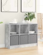 vidaXL Служебен шкаф Циментено сиво 885 x 275 x 635 см