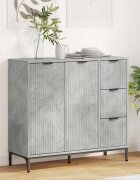 vidaXL Служебен шкаф Циментено сиво 895 x 33 x 82 см