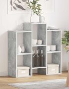 vidaXL Служебен шкаф Циментено сиво 90 x 30 x 90 cm