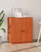 vidaXL Служебен шкаф Восъчен Кафяв 655 x 40 x 75 см Масивна боровина