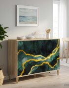 vidaXL Служебен шкаф WIJHE Сонома 102 x 33 x 75 см Инженерна дървесина