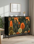 vidaXL Служебен шкаф ZAANDAM Черен дъб 102 x 33 x 76 см