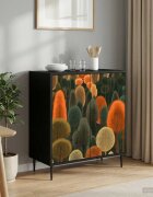 vidaXL Служебен шкаф ZAANDAM Черен дъб 69 x 33 x 76 см