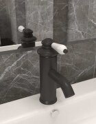 vidaXL Смесител за баня сив 130x180 мм