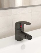 vidaXL Смесител за биде сив 13х12 см