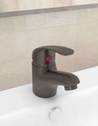 vidaXL Смесител за мивка сив 13х10 см