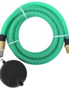 vidaXL Смукателен маркуч с месингови съединители 11" 10 м PVC