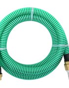 vidaXL Смукателен маркуч с месингови съединители 11" 10 м PVC