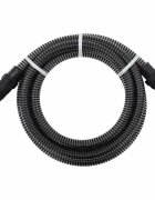 vidaXL Смукателен маркуч с PVC конектори черен 1" 4 м PVC