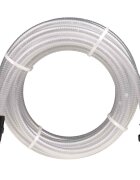 vidaXL Смукателен маркуч с PVC конектори прозрачен 1" 10 м PVC