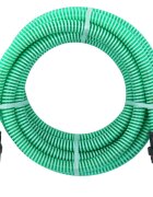 vidaXL Смукателен маркуч с PVC конектори зелен 1" 7 м PVC
