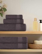 vidaXL Soap Towels 4 pcs Anthracite 30x30 cm 360 gsm 100% Cotton - Untranslated