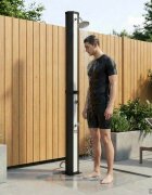 vidaXL Соларен душ с душ-глава и кран 40 l PVC ABS Цинкова сплав