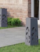 vidaXL Соларна LED светлина за пътека 2 бр. Топло бяло 18 x 18 x 50 см