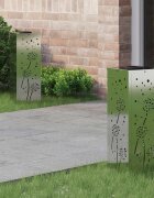 vidaXL Соларна LED светлина за пътека 2 бр. Топло бяло 18 x 18 x 50 см