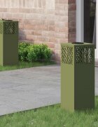 vidaXL Соларна LED светлина за пътека 2 бр. Топло бяло 18 x 18 x 50 см