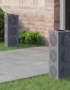 vidaXL Соларна LED светлина за пътека 2 бр. Топло бяло 18 x 18 x 50 см