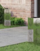 vidaXL Соларна LED светлина за пътека 2 бр. Топло бяло 18 x 18 x 50 см