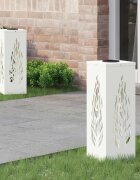 vidaXL Соларна LED светлина за пътека 2 бр. Топло бяло 18 x 18 x 50 см