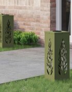 vidaXL Соларна LED светлина за пътека 2 бр. Топло бяло 18 x 18 x 50 см