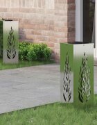 vidaXL Соларна LED светлина за пътека 2 бр. Топло бяло 18 x 18 x 50 см