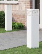 vidaXL Соларна LED светлина за пътека 2 бр. Топло бяло 18 x 18 x 80 см