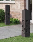 vidaXL Соларна LED светлина за пътека 2 бр. Топло бяло 18 x 18 x 80 см