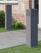 vidaXL Соларна LED светлина за пътека 2 бр. Топло бяло 18 x 18 x 80 см