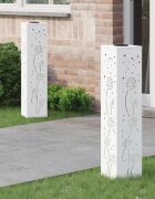 vidaXL Соларна LED светлина за пътека 2 бр. Топло бяло 18 x 18 x 80 см